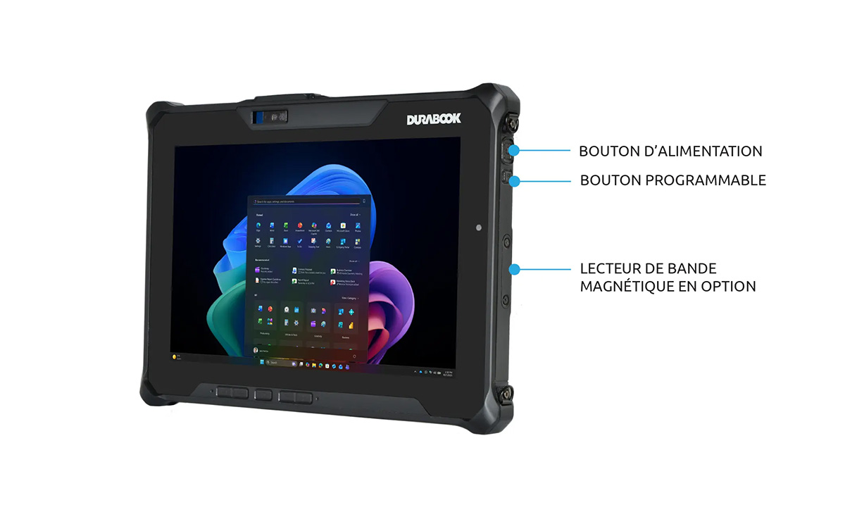 Tablette Durabook R10 - Côté droit